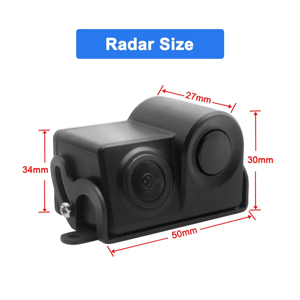 Sensor de radar de reversa con detector y visión nocturna, accesorio universal para automóvil, impermeable, luz 2 en 1, mini alarma y cámara de visión trasera.